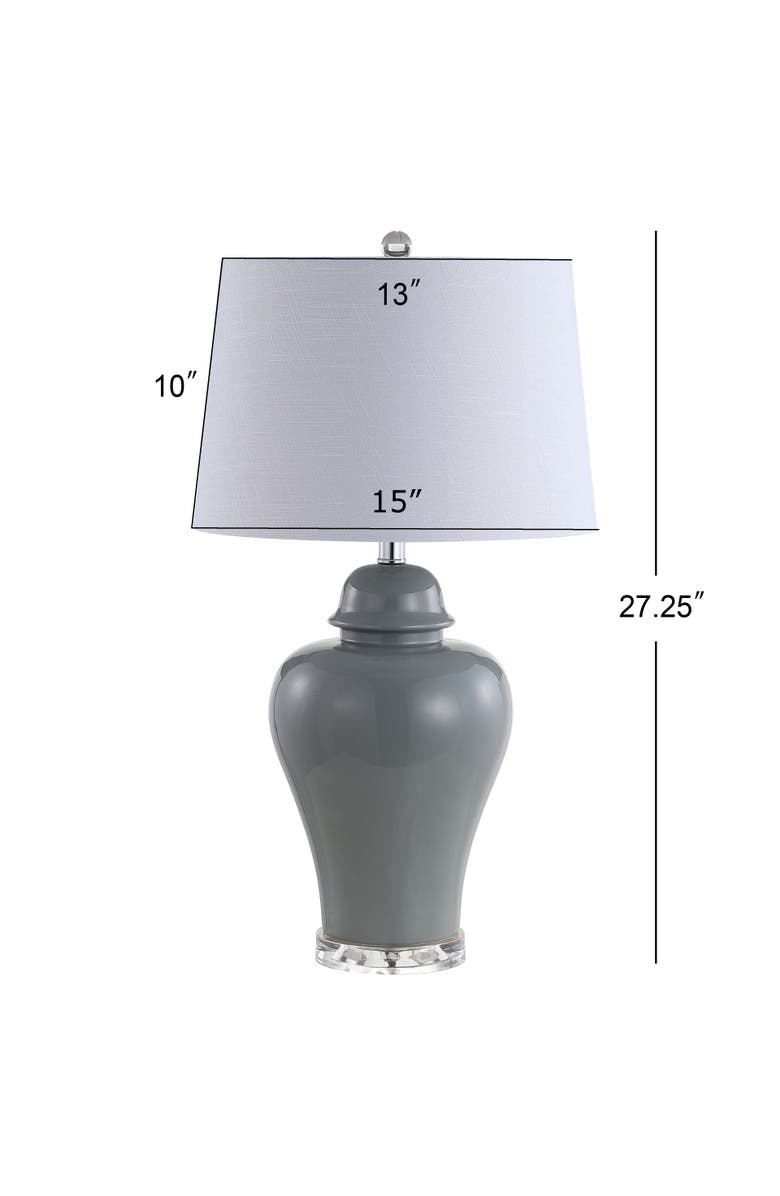 JONATHAN Y Winnie 27" Ceramic Urn LED Table Lamp, Alternate, color, Gray