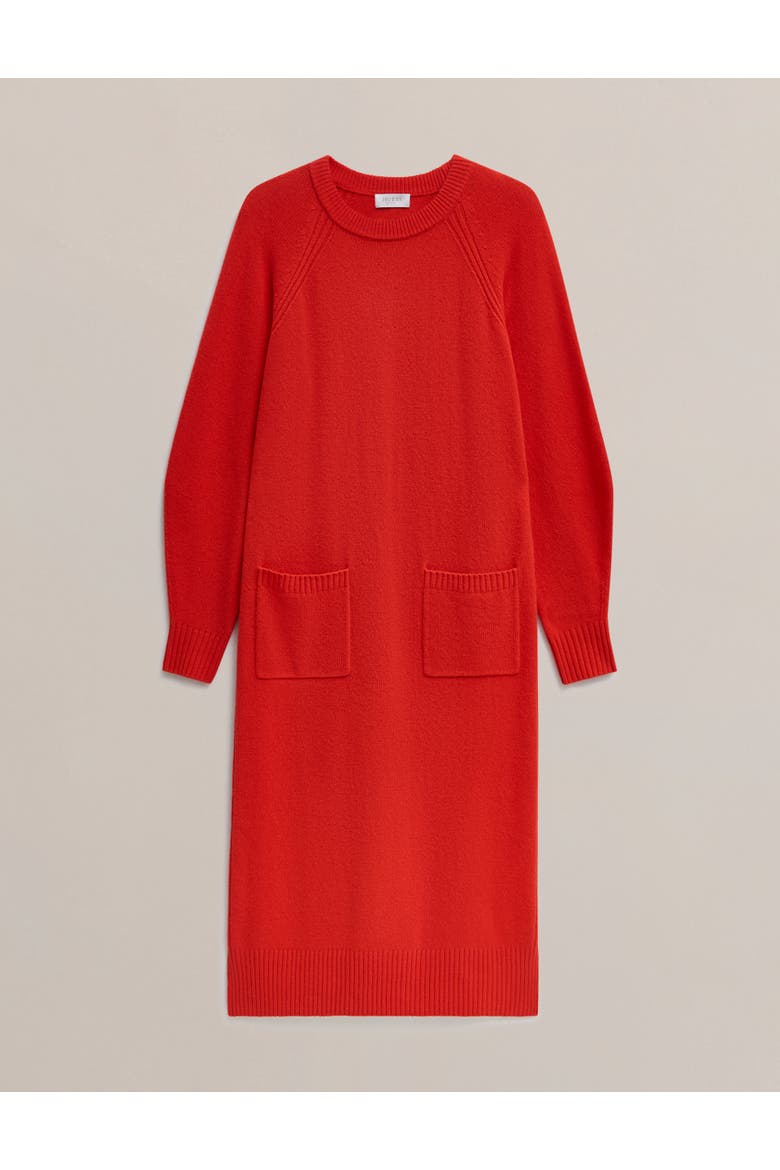 Claudia Knitted Midi Dress, Alternate, color, Pepper Red