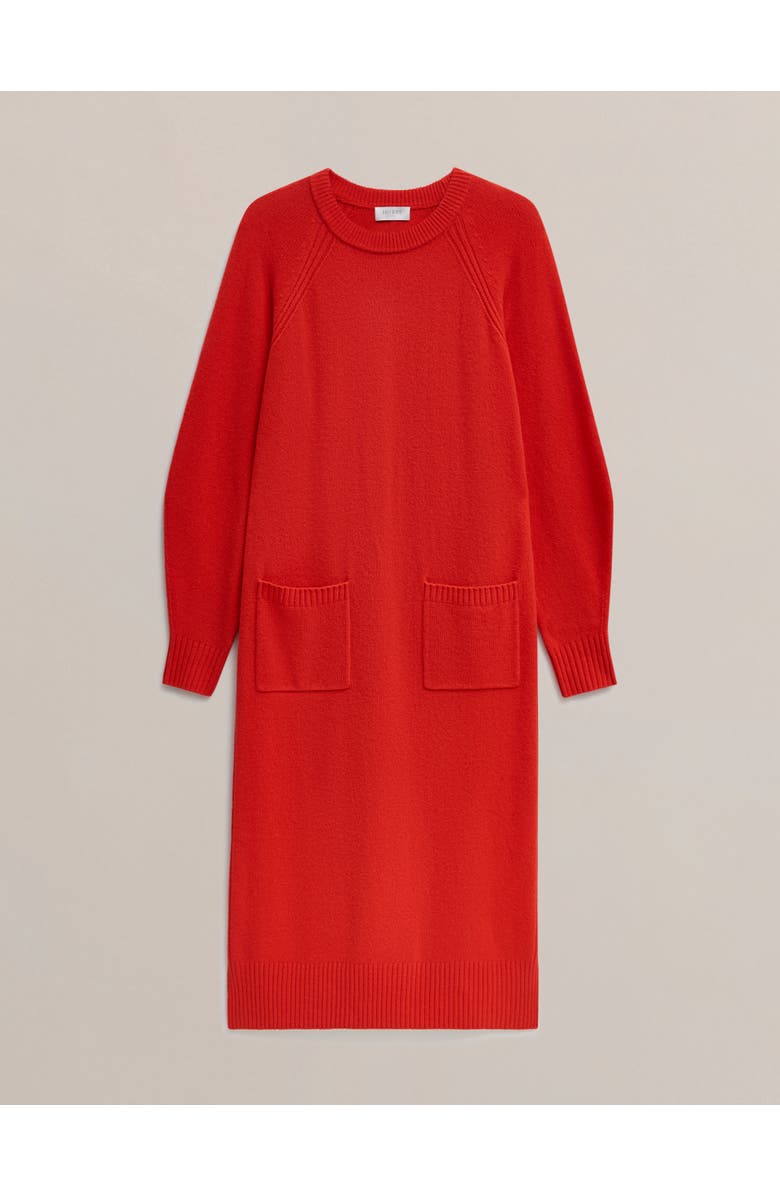 HOBBS LONDON Claudia Knitted Midi Dress, Alternate, color, Pepper Red