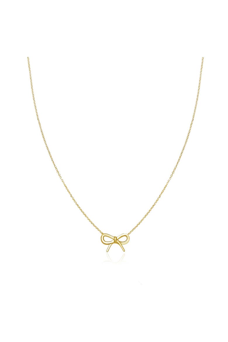 Gold Bow Necklace, Main, color, Yellow Gold