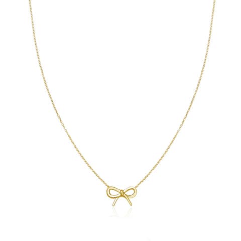 Gold Bow Necklace