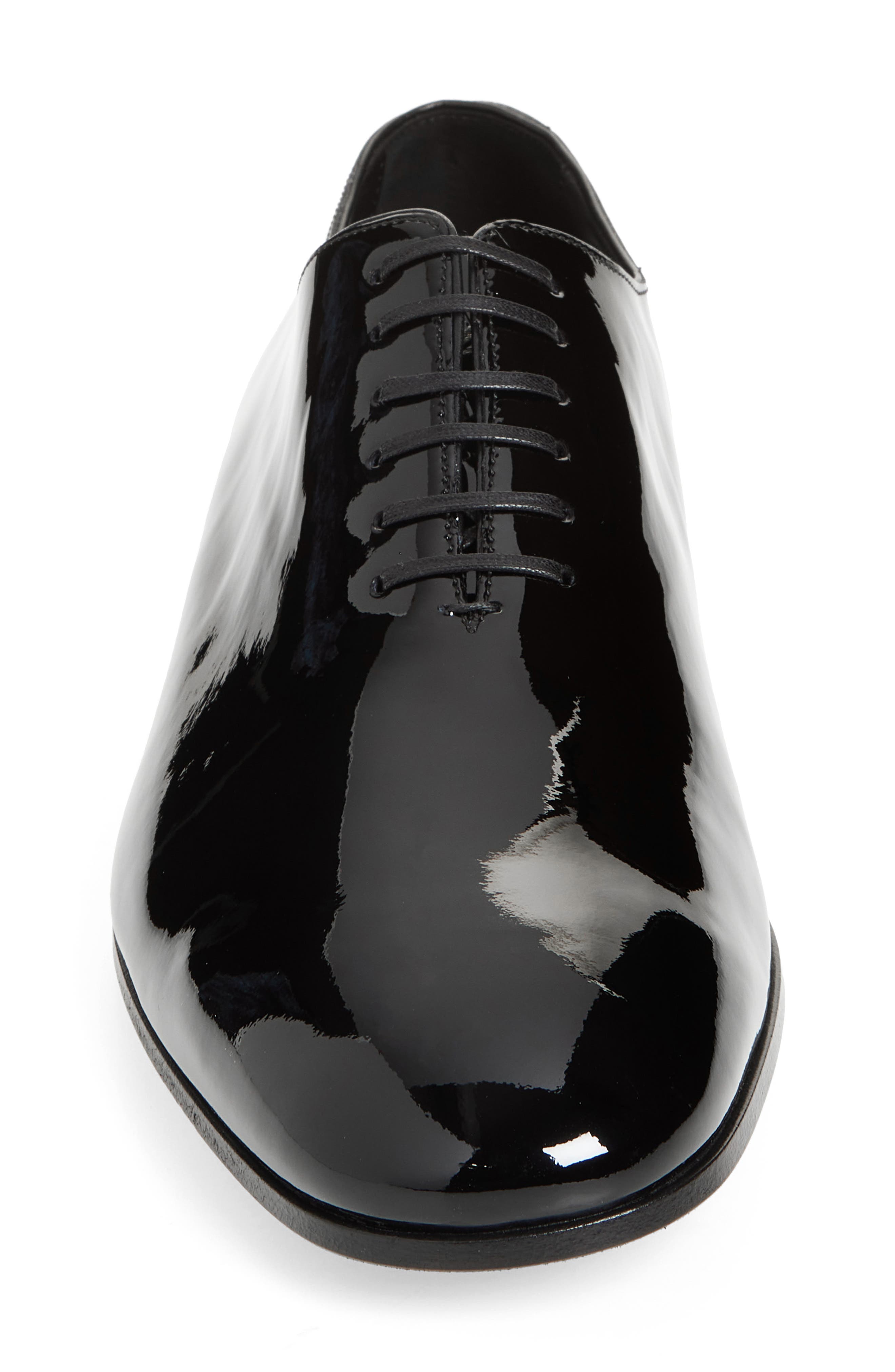 FERRAGAMO Astro Patent Leather Wholecut Shoe, Alternate, color, Nero Nero Nero