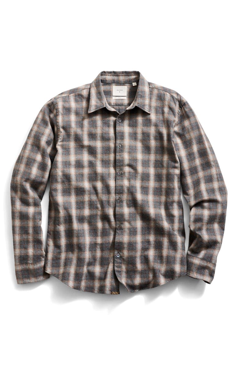 Billy Reid Mélange Plaid Button-Up Shirt, Main, color, Grey Multi