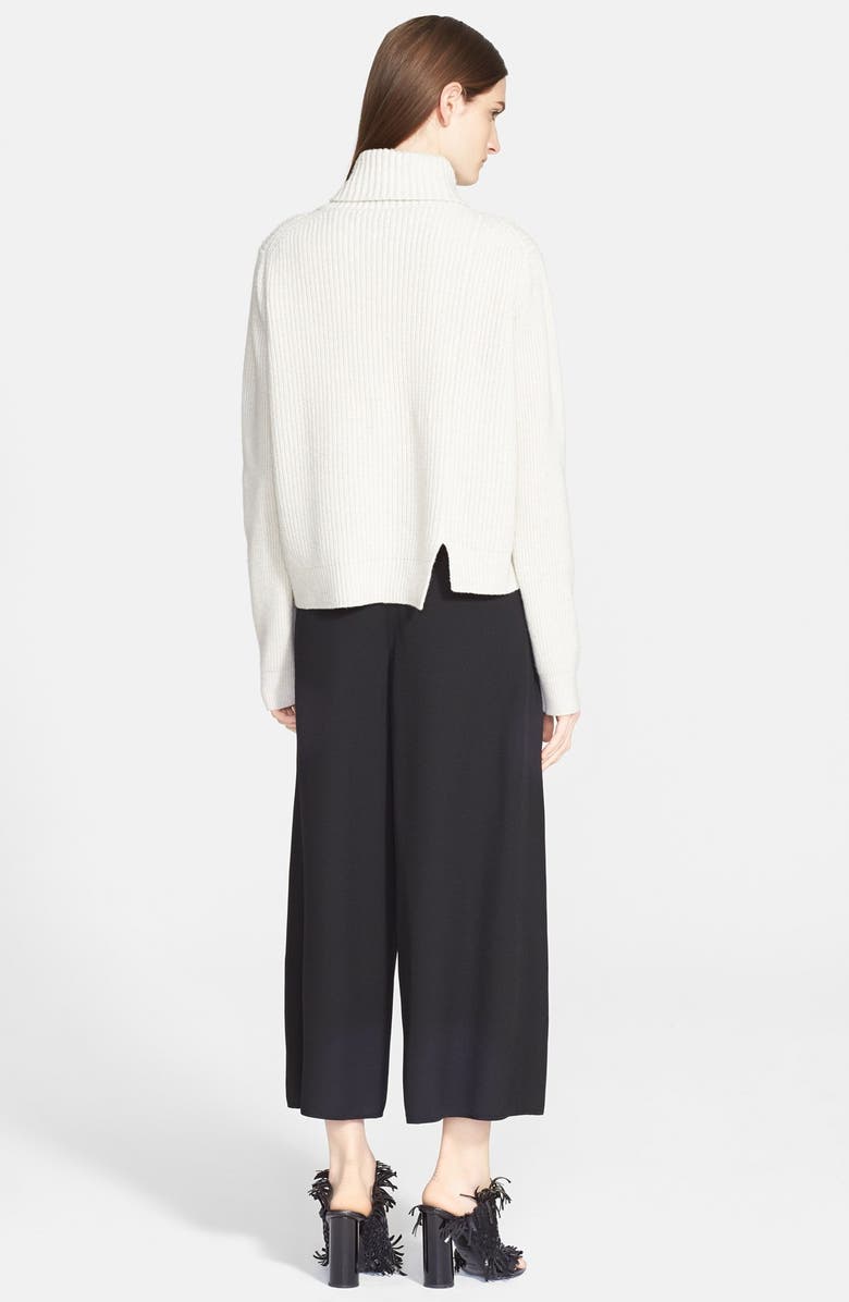 Proenza Schouler Ribbed Wool & Cashmere Turtleneck Sweater, Alternate, color, 
