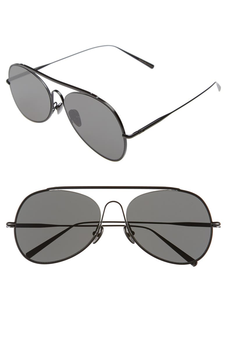 Acne Studios Large Spitfire 57mm Aviator Sunglasses, Main, color, 