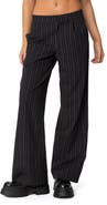 EDIKTED Aliza Pinstripe Straight Leg Pants