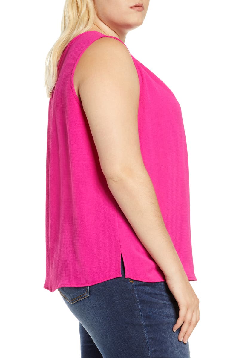 Loveappella Gathered Neck Shell, Alternate, color, Ultra Pink