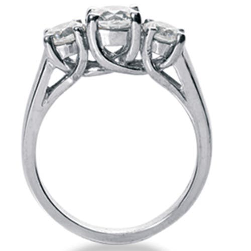 Bliss Diamond 1 3/4 Ct Three Stone Diamond Engagement Ring 10k Gold Lab Grown In 10k White Gold