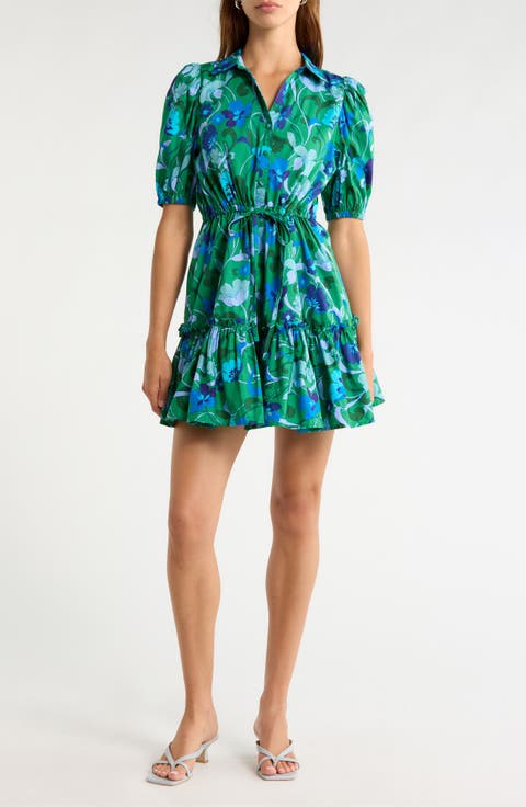 Jaidy Floral Cotton Shirtdress