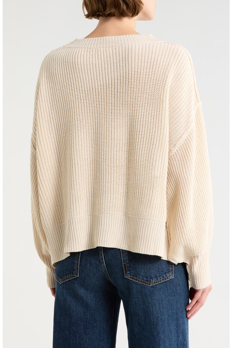 Boxy Crewneck Sweater, Alternate, color, IVORY
