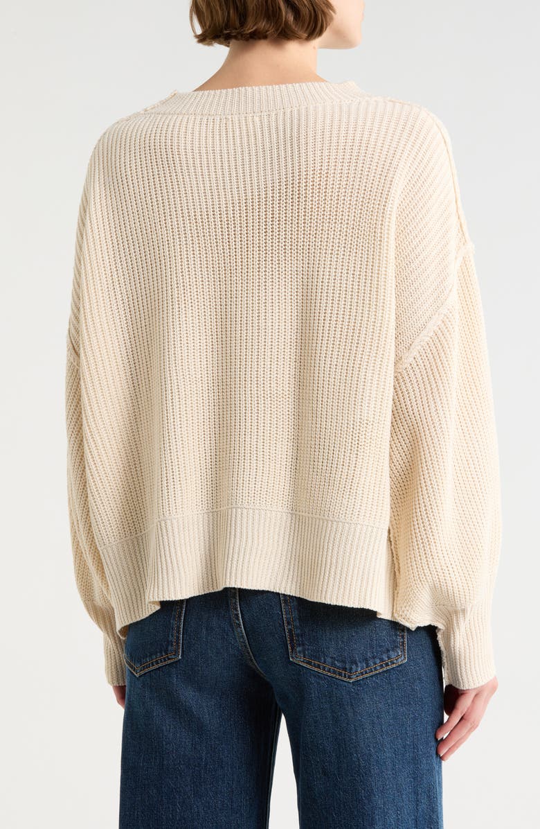 LE LIS Boxy Crewneck Sweater, Alternate, color, Ivory