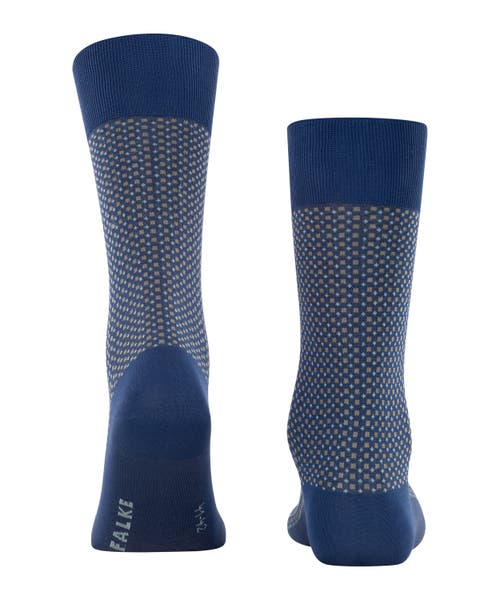 Falke Uptown Tie Patterned Dress Socks In Blue