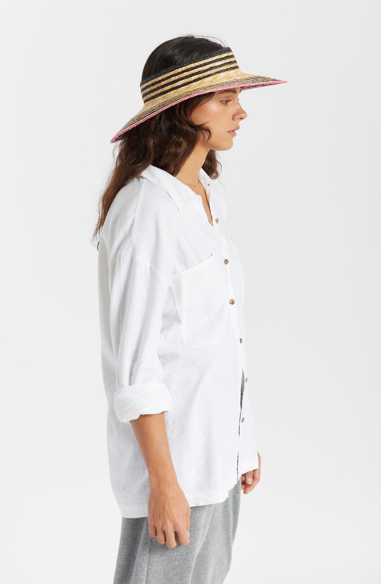 Brixton Joanna Straw Visor, Alternate, color, 
