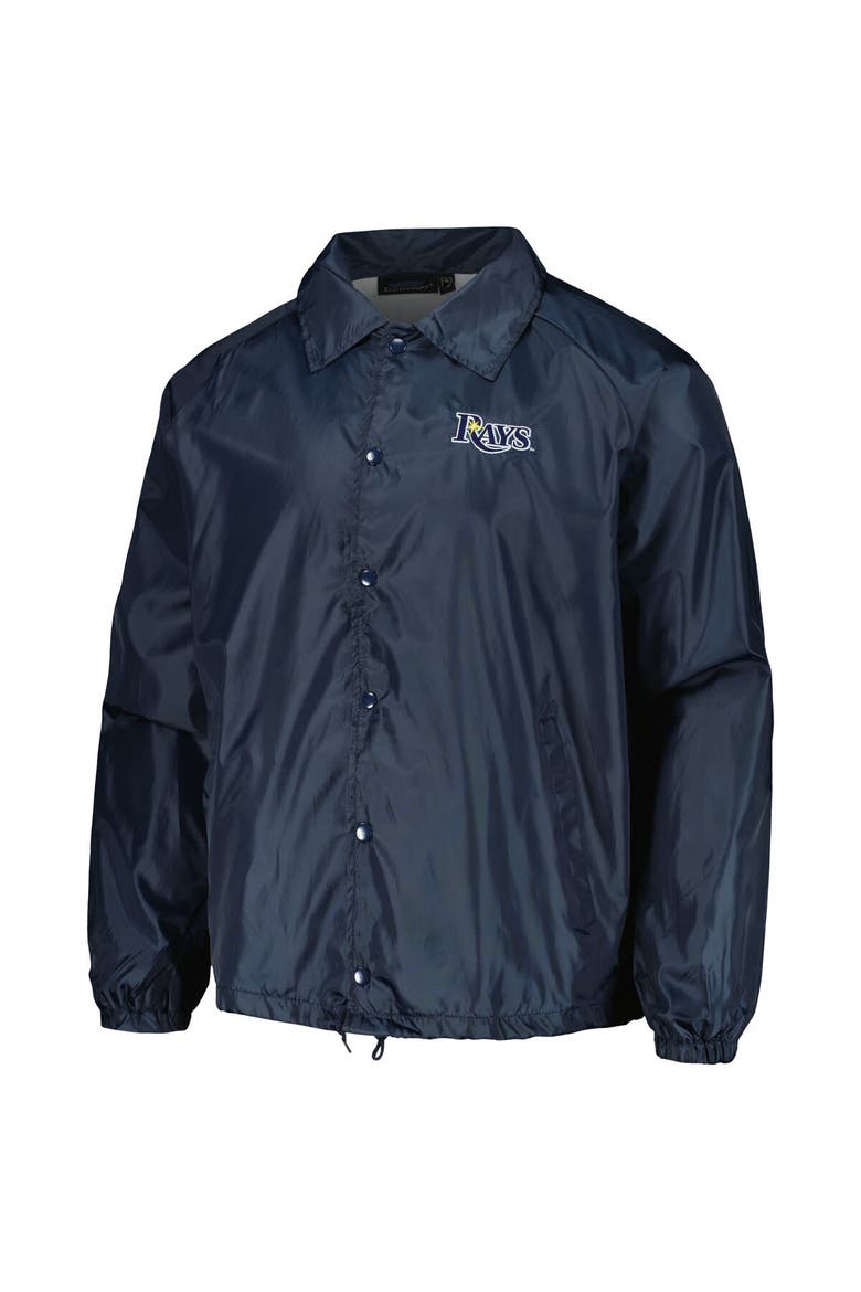 Men's Dunbrooke  Navy Tampa Bay Rays Coach's Raglan Full-Snap Windbreaker Jacket, Alternate, color, Navy