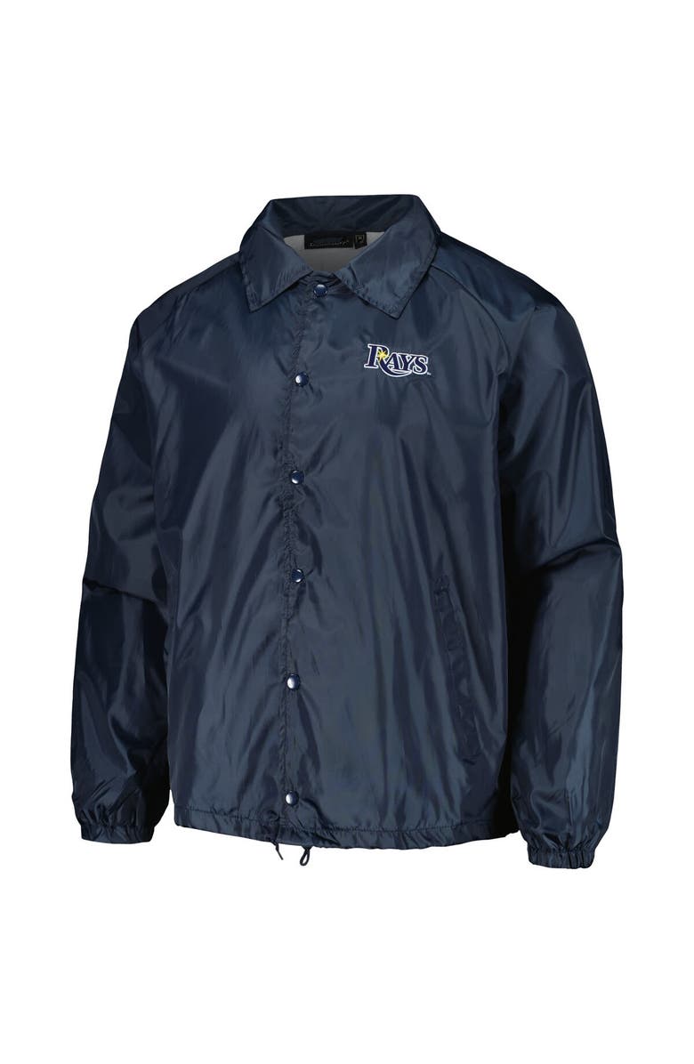 DUNBROOKE Men's Dunbrooke  Navy Tampa Bay Rays Coach's Raglan Full-Snap Windbreaker Jacket, Alternate, color, Navy