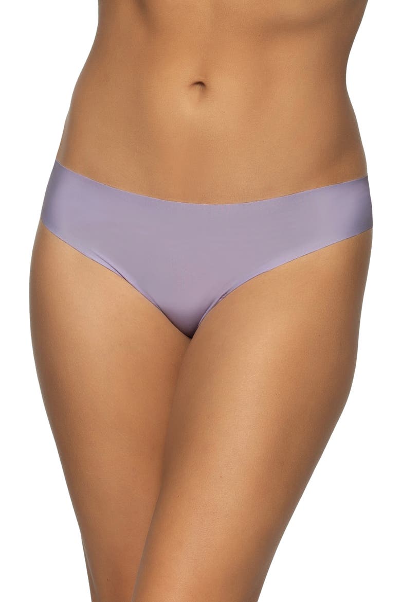 Hint of Skin Assorted 5-Pack Thongs, Main, color, PURPLE/ CRYSTAL ROSE/ ROSE