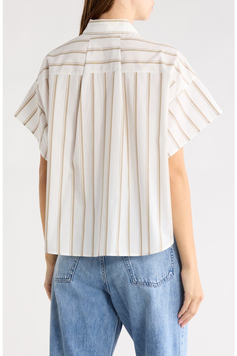 Maura Stripe Button-Up Shirt, Alternate, color, CHALK MULTI