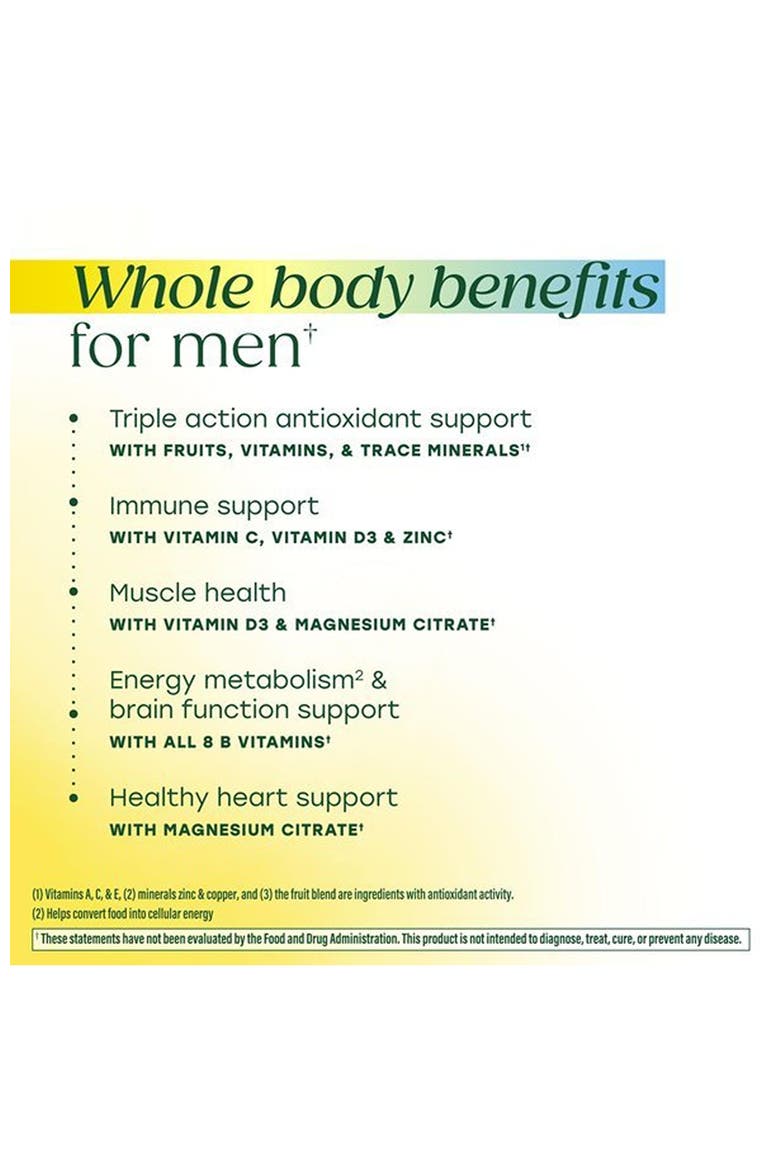 Whole Body Multivitamin Gummies for Men with Methylated B12, 90 Strawberry Gummies, Alternate, color, None