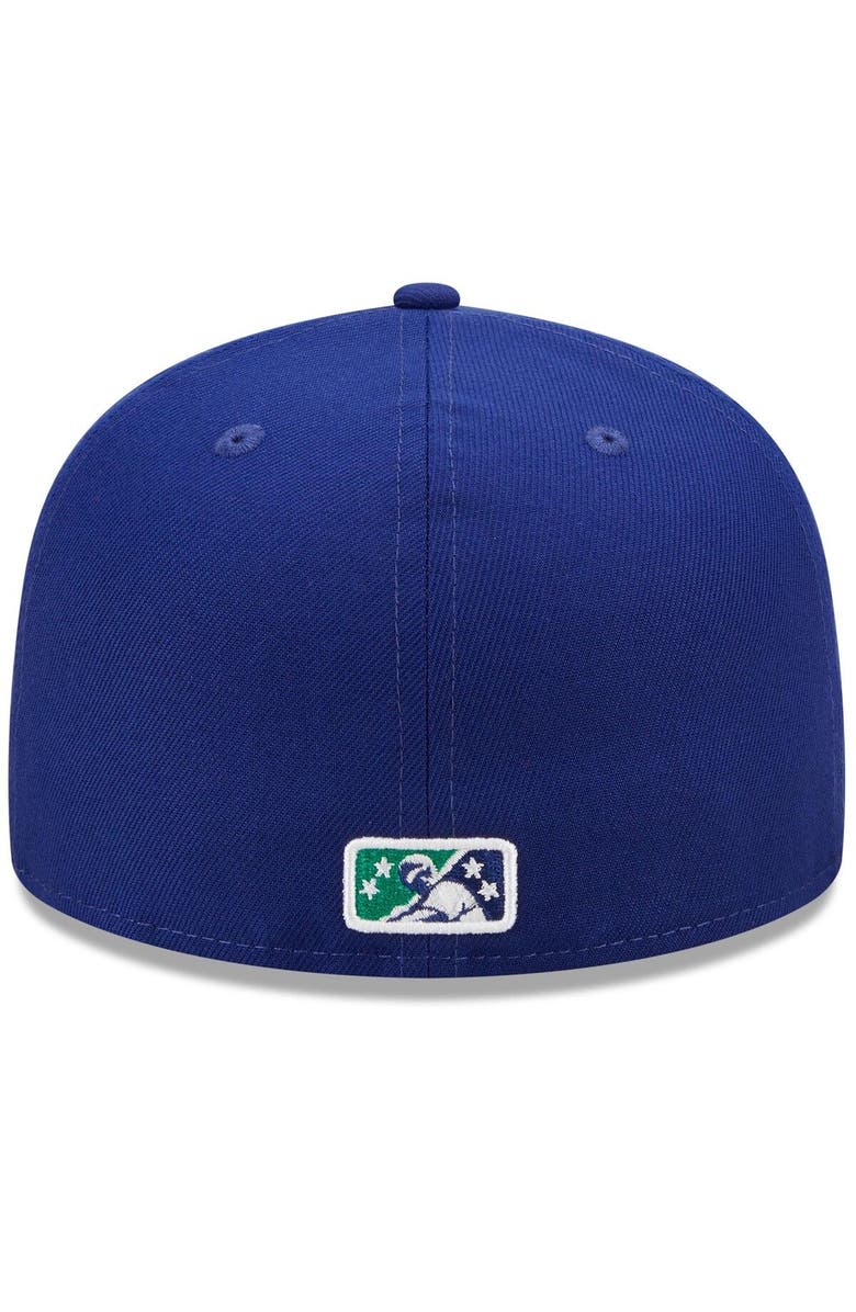 New Era Men's New Era Blue/Green Hartford Yard Goats Marvel x Minor League 59FIFTY Fitted Hat, Alternate, color, 