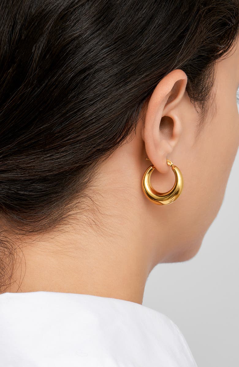 Adornia Domed Hoop Earrings, Alternate, color, Yellow