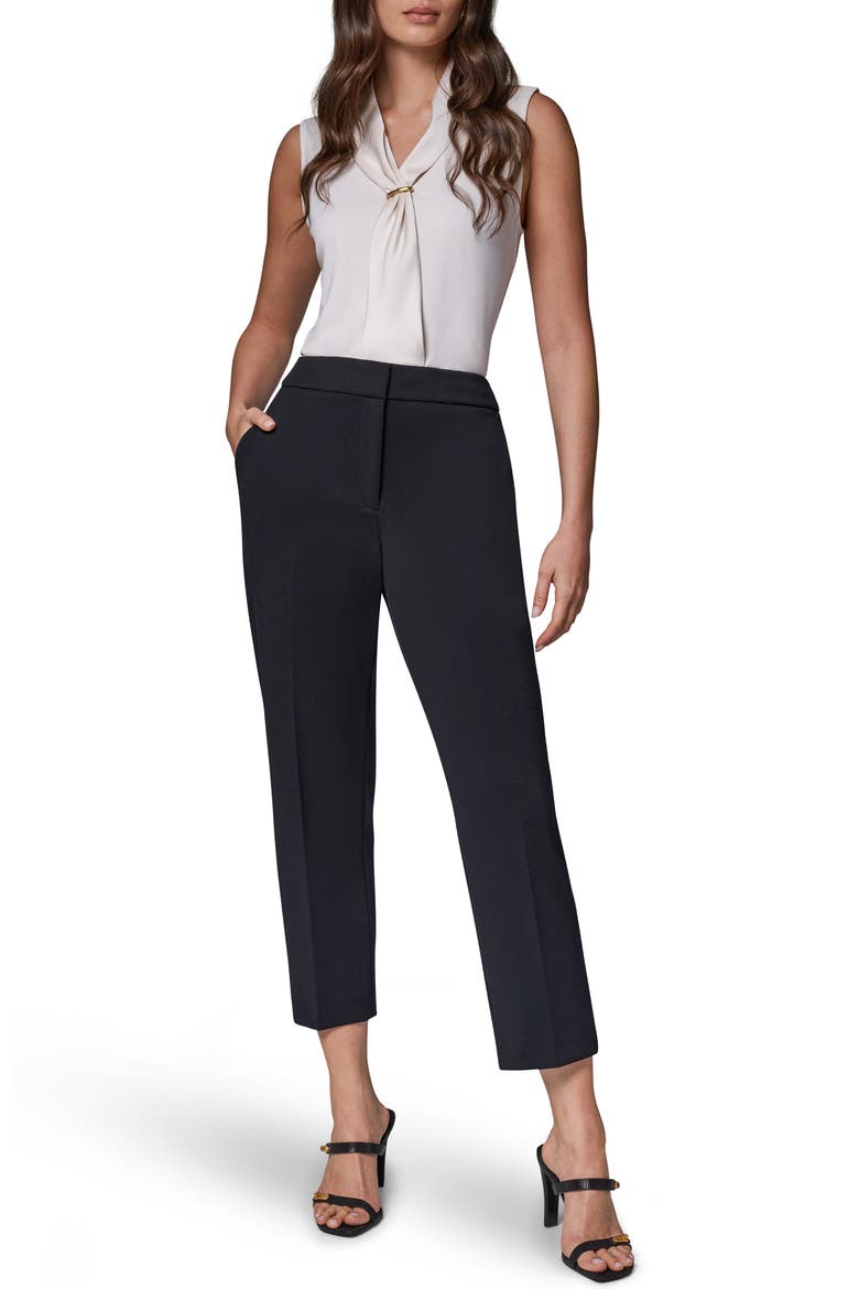 Slim Leg Ankle Pants, Alternate, color, BLACK