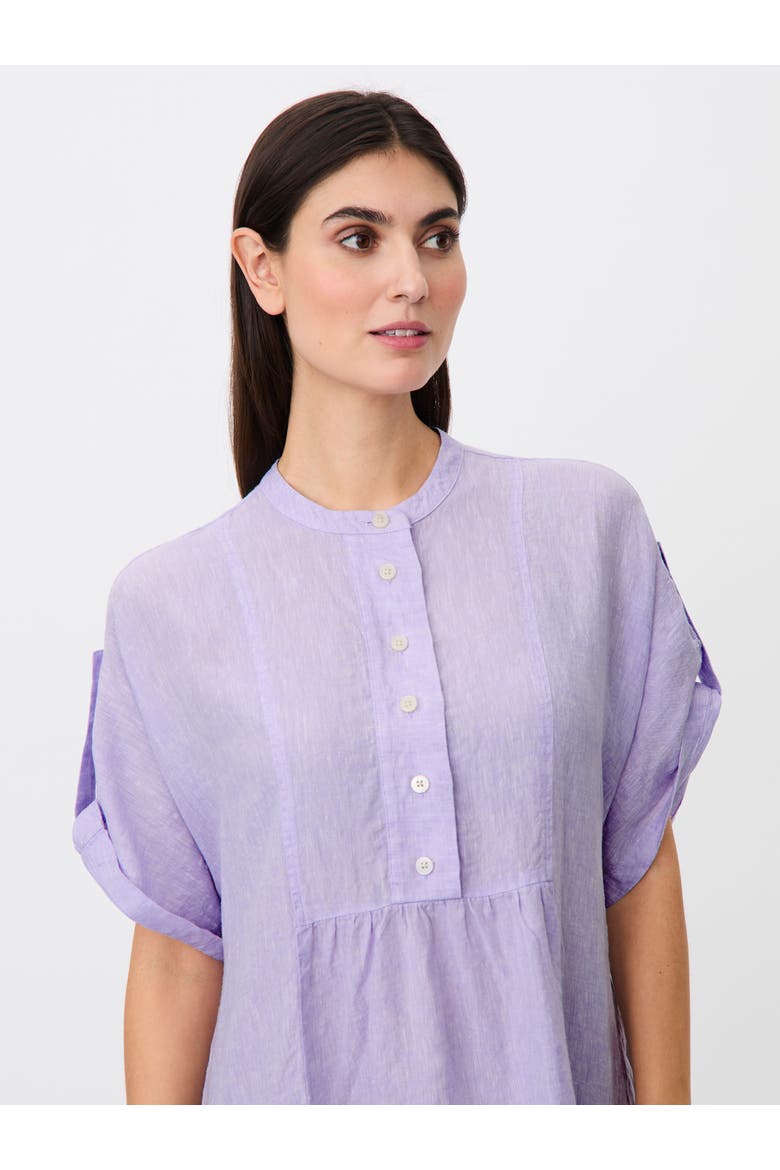 Maoswalsa Linen Mandarin Collar Dress, Alternate, color, Lavender