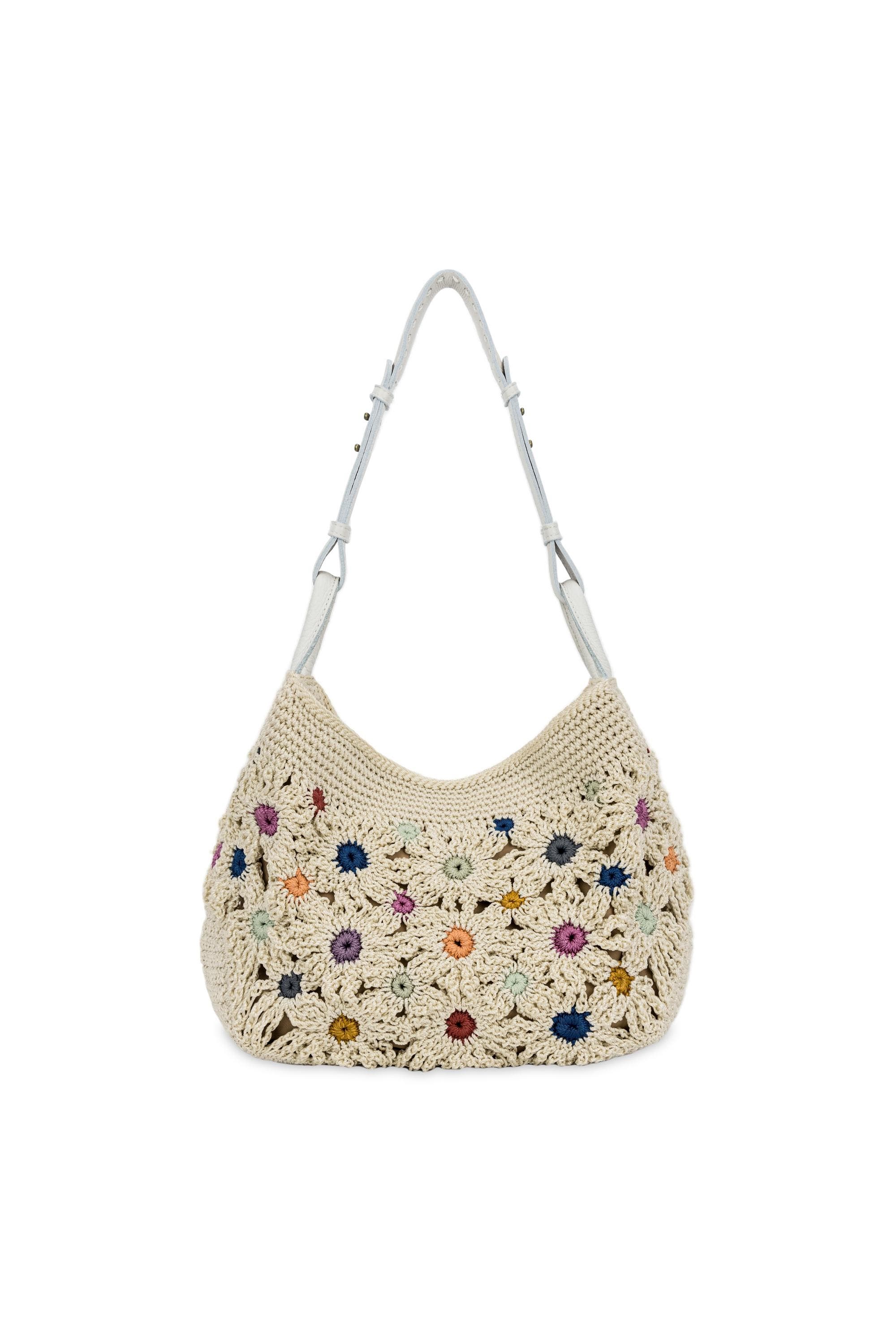 The Sak Los Feliz Hobo Hand Crochet Bag, Alternate, color, Sand Suede