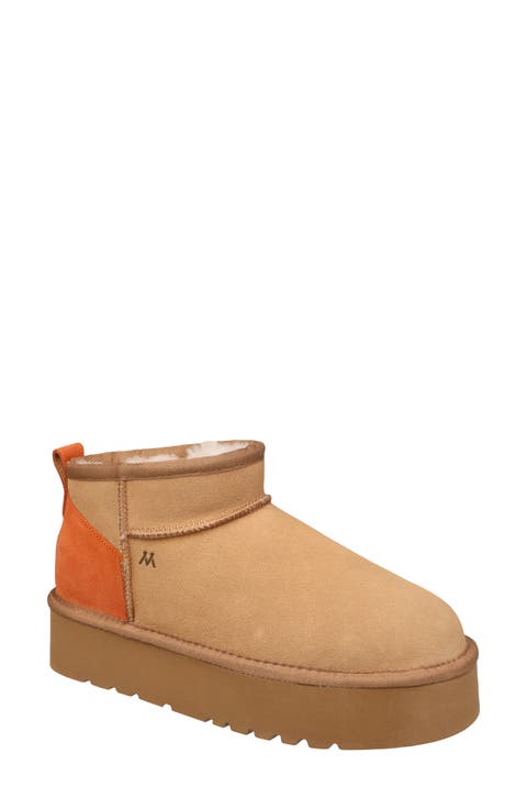 Suede Faux Fur Lined Boot (Women)