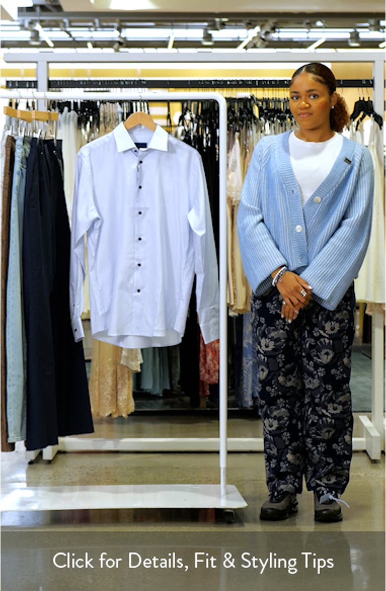 Trim Fit Geometric Dobby Dress Shirt, sales video thumbnail