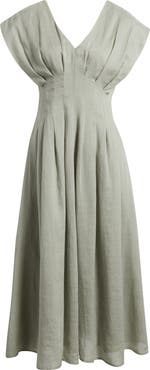 Nordstrom Pleat Waist A-Line Dress