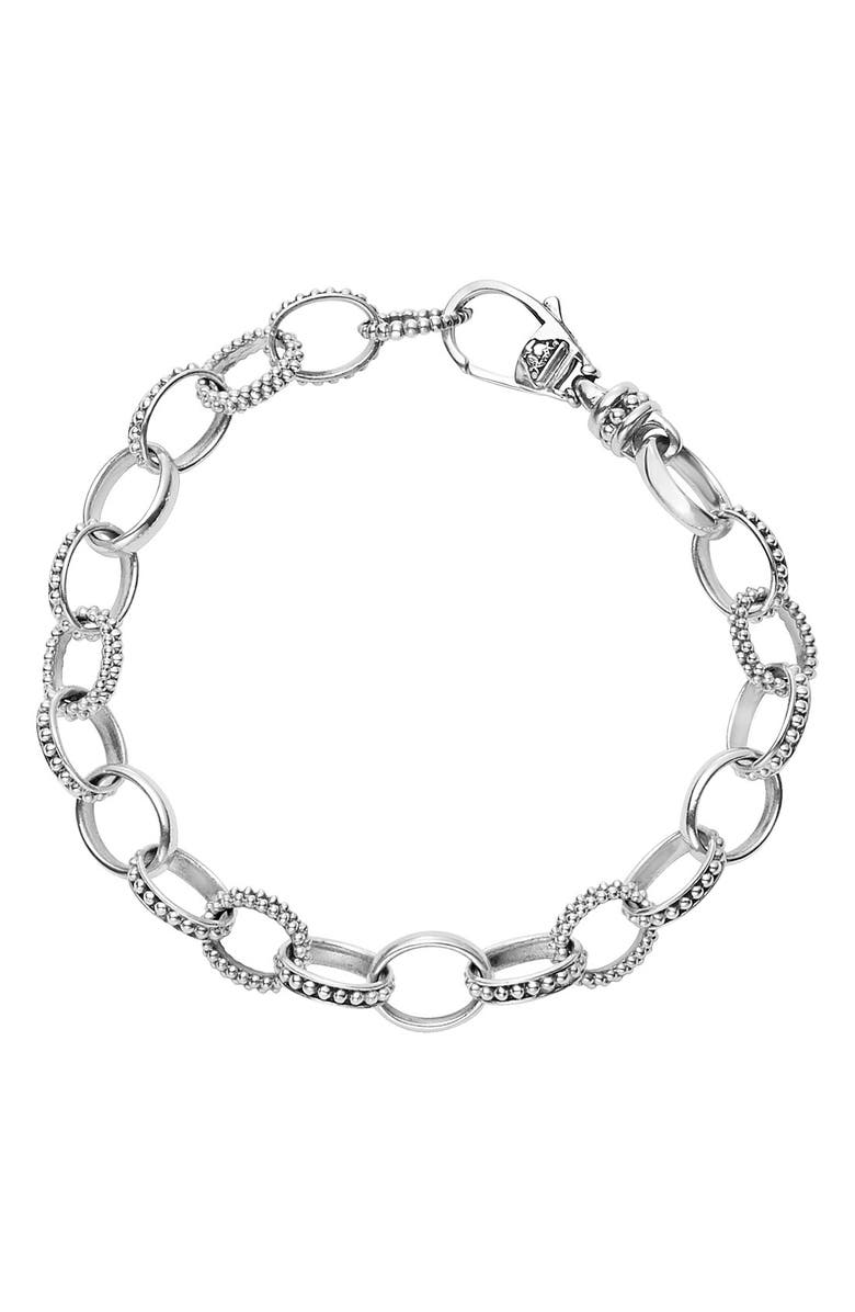 LAGOS Link Caviar Chain Bracelet, Main, color, Silver