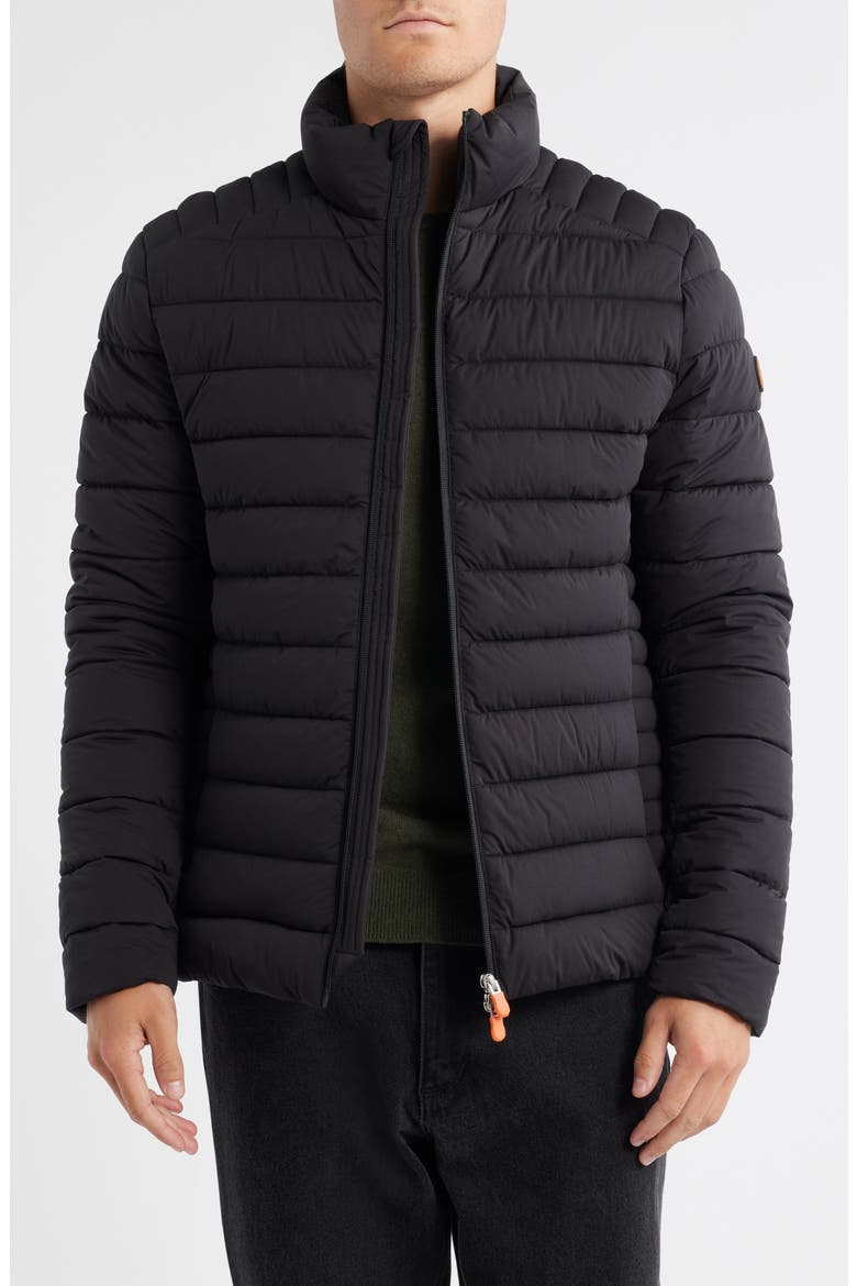 Ari Water Resistant Quilted Puffer Jacket, Main, color, BLACK