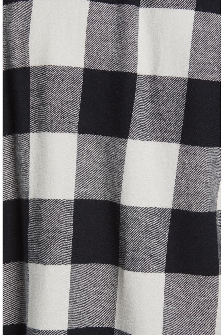 Bowery Check Flannel Button-Up Shirt, Alternate, color, BLACK/ VAPOR
