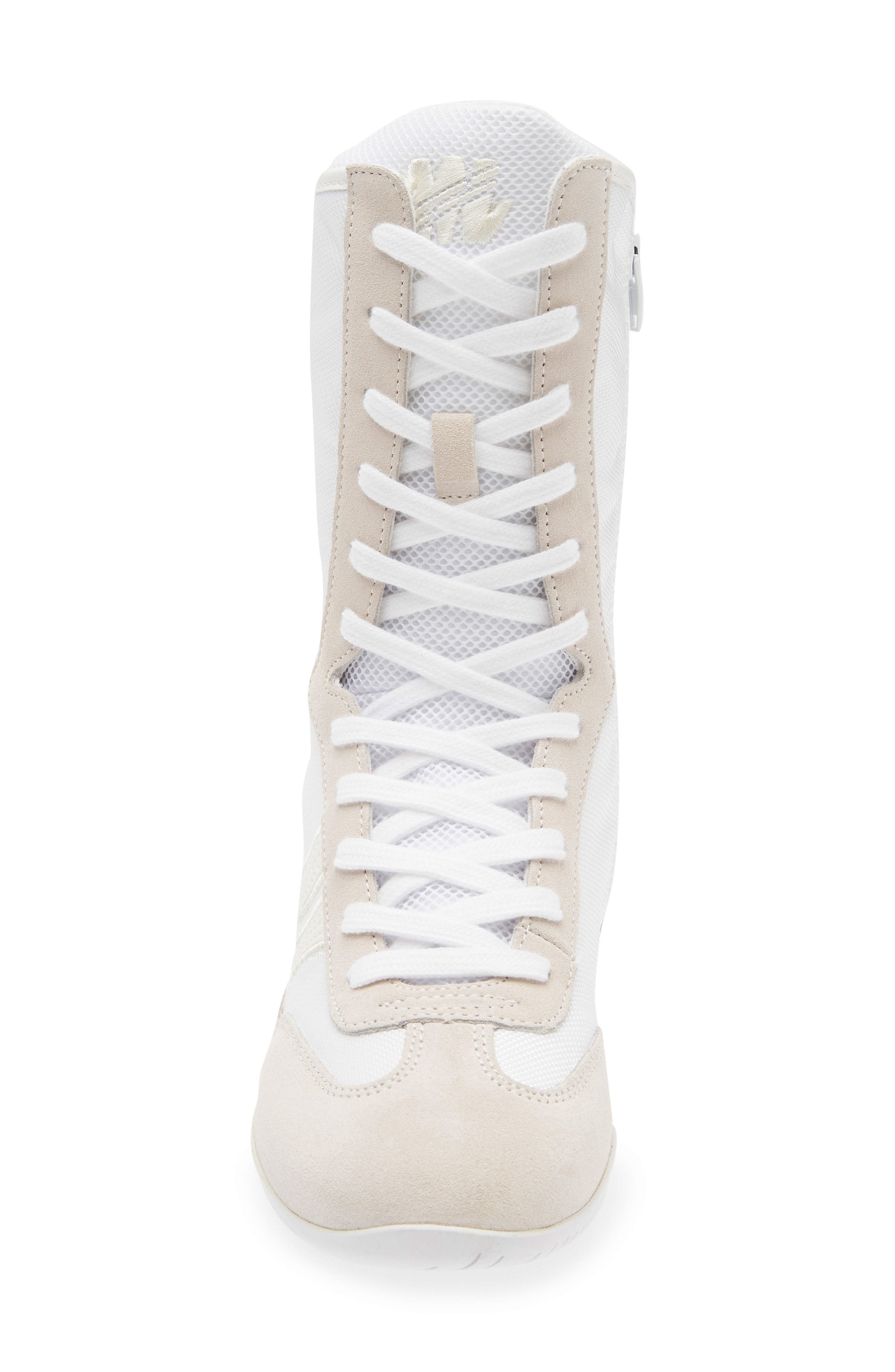 Steve Madden Paxtin Lace Up Boot, Alternate, color, White Multi