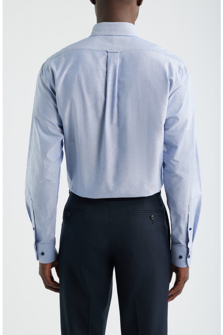 Regular Fit Solid Cotton Button-Down Oxford Shirt, Alternate, color, NAVY
