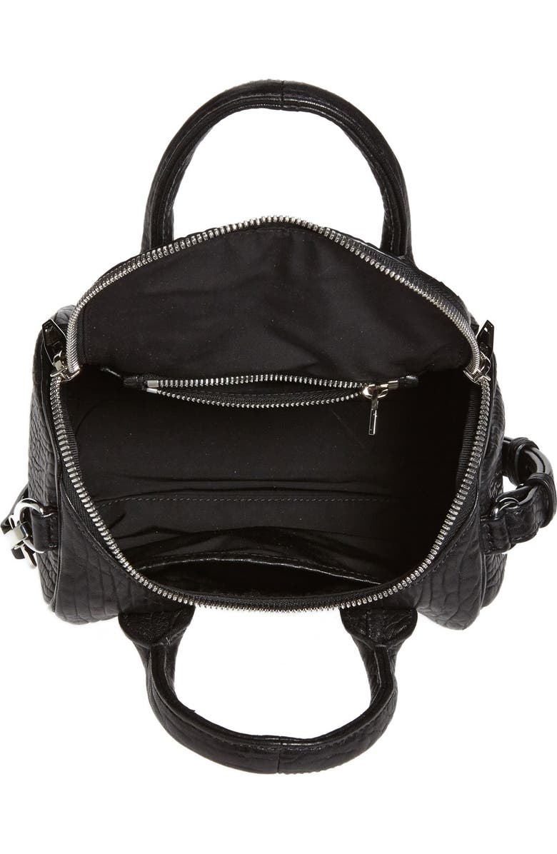 Alexander Wang 'Mini Rockie - Nickel' Leather Crossbody Satchel, Alternate, color,
