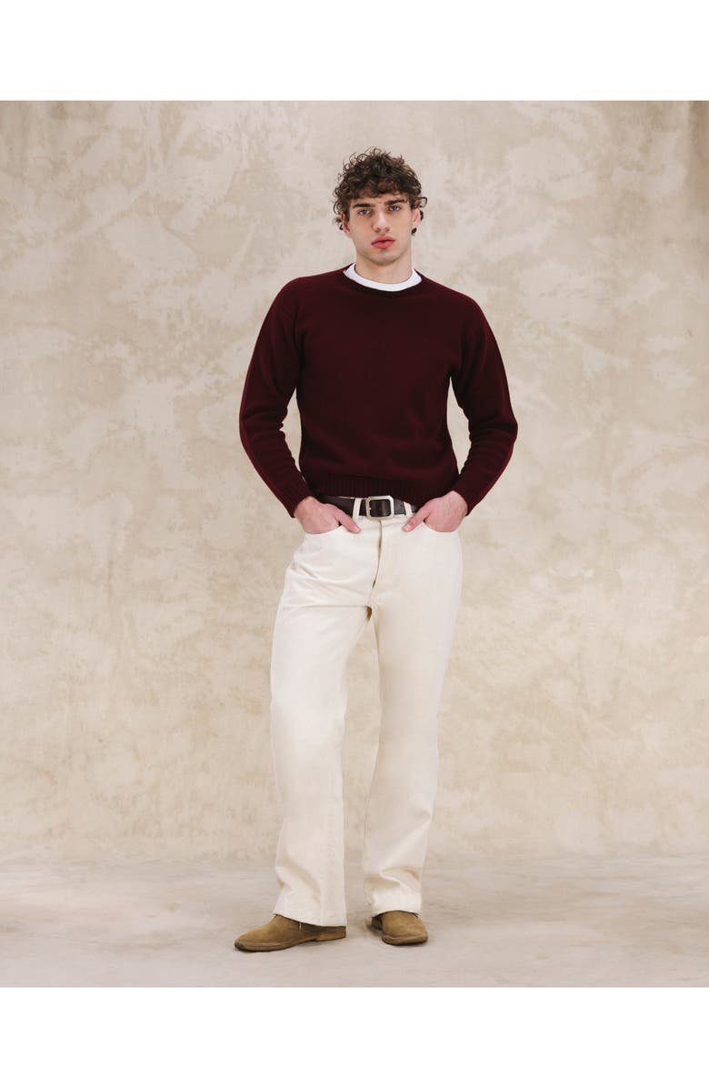 Fortela 933 Barney Japan Selvedge 5-Pocket Loose Fit Ecrù Denim, Alternate, color, Off White