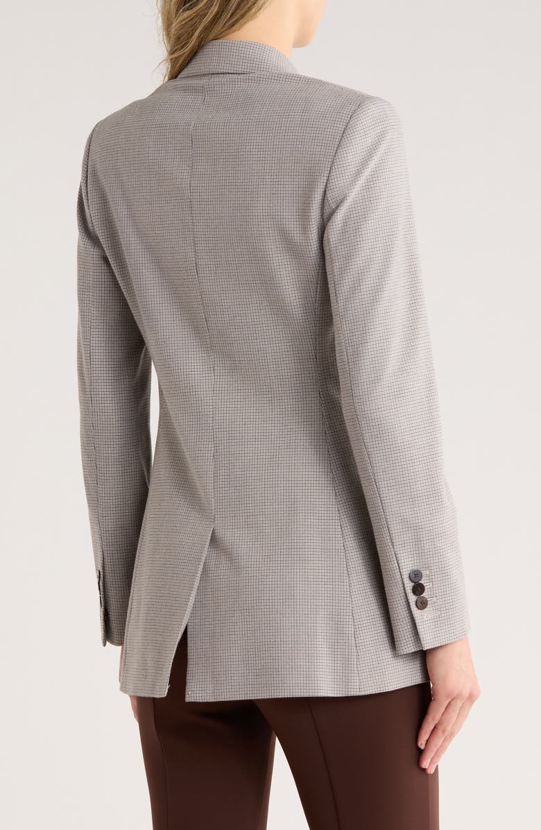 Theory Peak Lapel Double Breasted Blazer, Alternate, color, Tan Multi