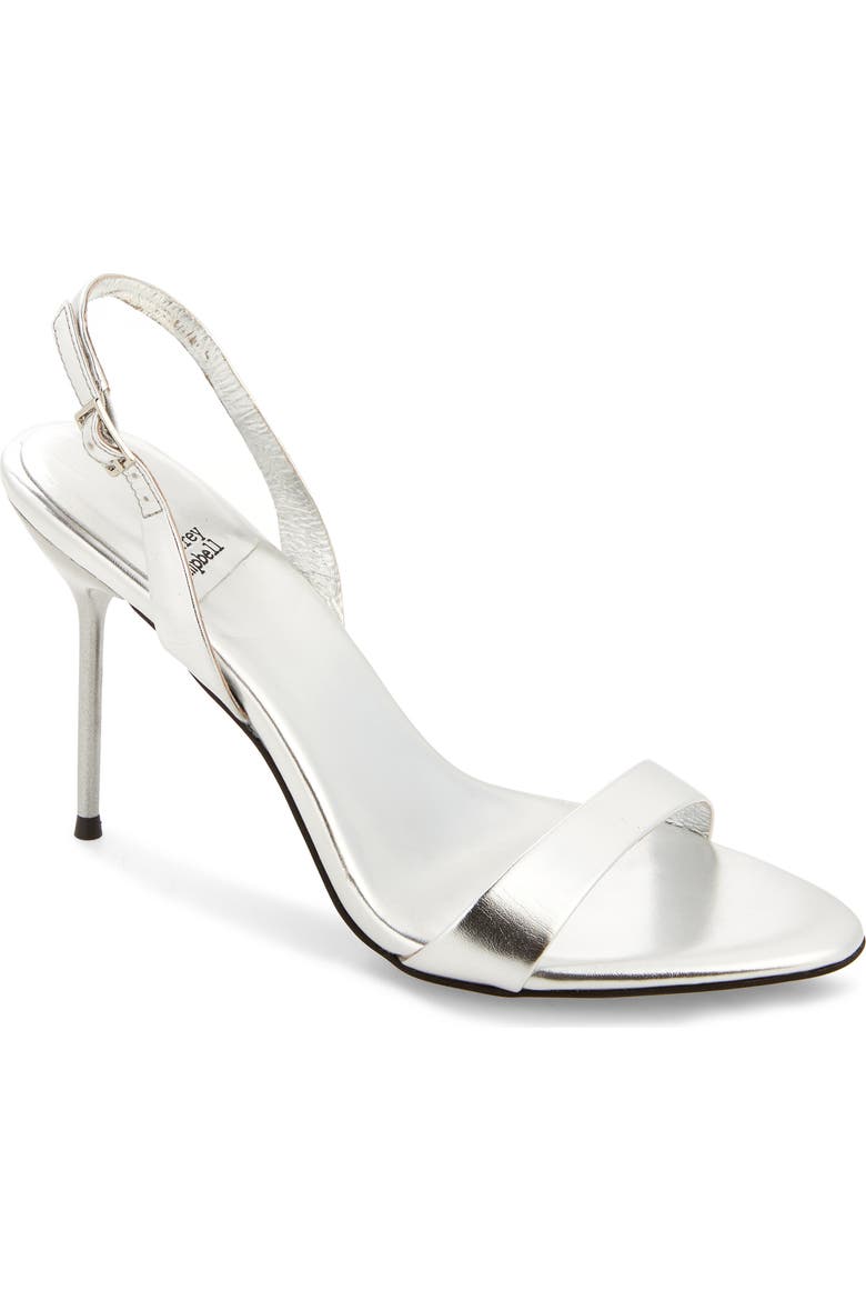 jeffrey campbell go getter satin slingback dress sandals Jeffrey Campbell Go-Getter Women Heels 7.5 / Champagne Satin