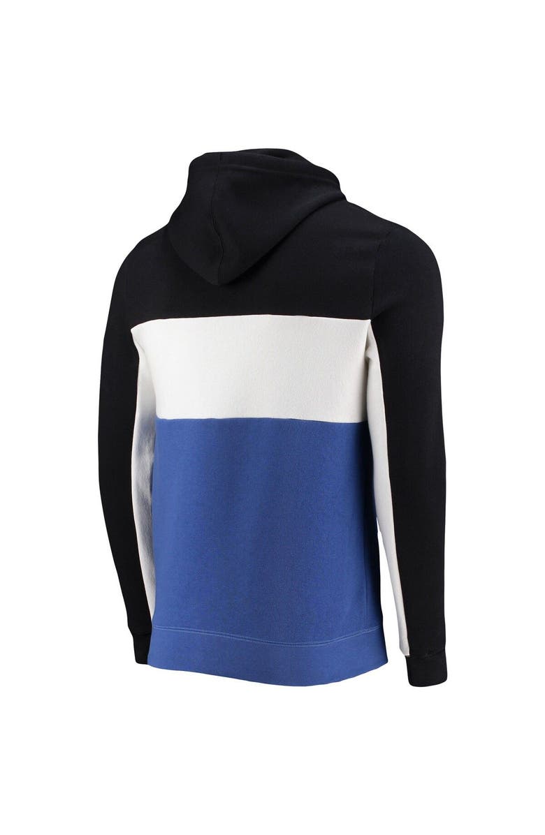 Junk Food Men's Junk Food Black/White Dallas Mavericks Wordmark Colorblock Fleece Pullover Hoodie, Alternate, color, 