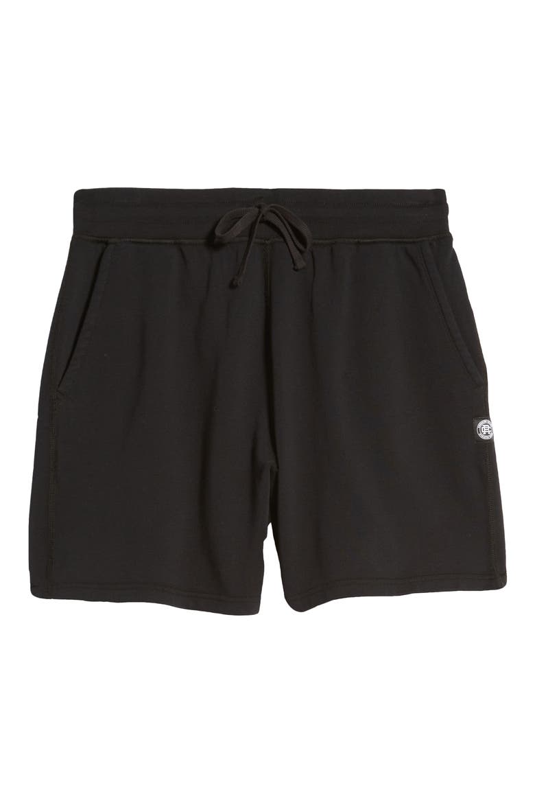 6-Inch Lightweight Terry Shorts, Alternate, color, BLACK