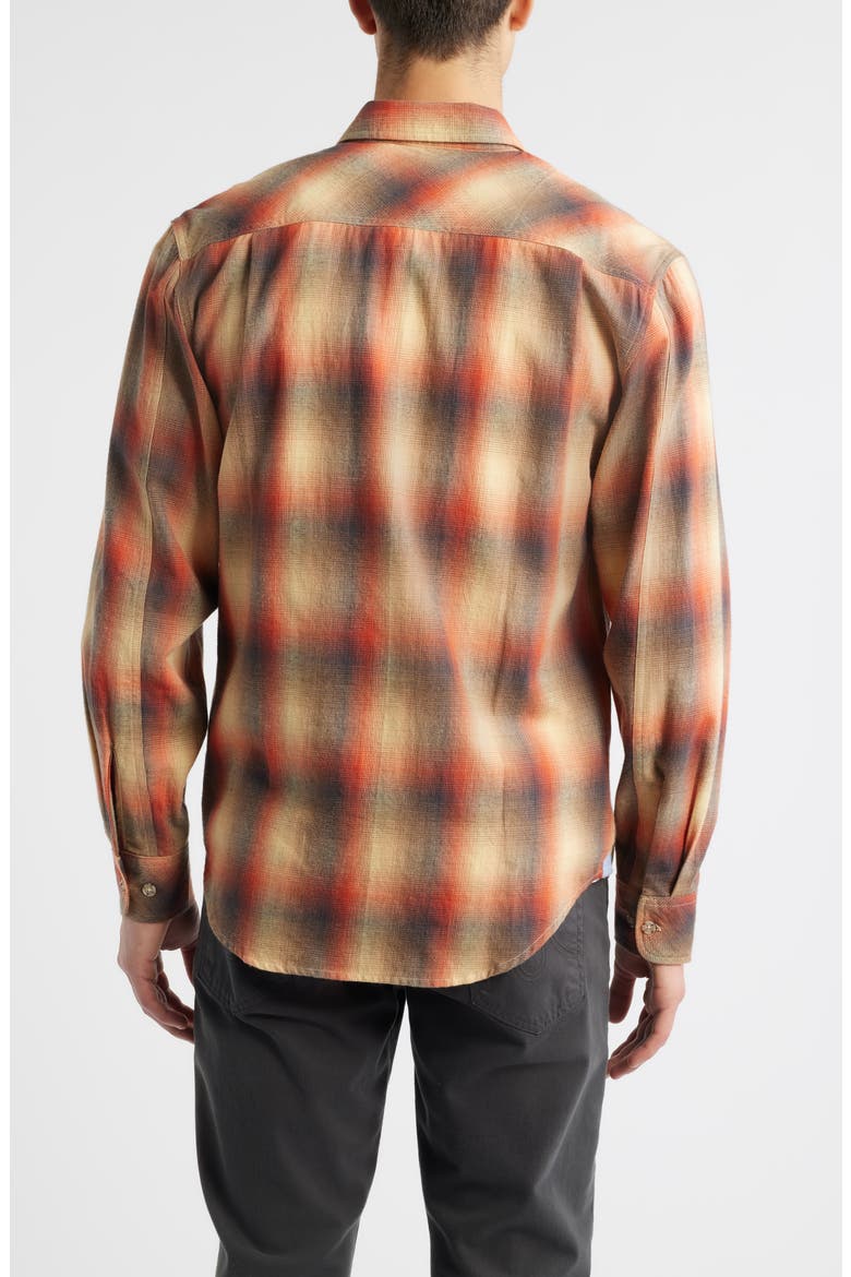 Ranchero Modern Fit Plaid Cotton Button-Up Shirt, Alternate, color, PUMPKIN