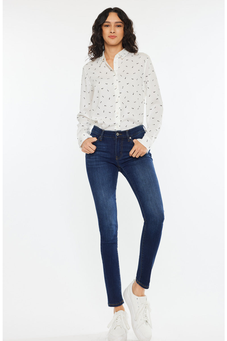 Madison Essentials Mid Rise Super Skinny, Alternate, color, Super Dark Wash