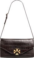 Tory Burch Charlie Croc Embossed Leather Envelope Clutch