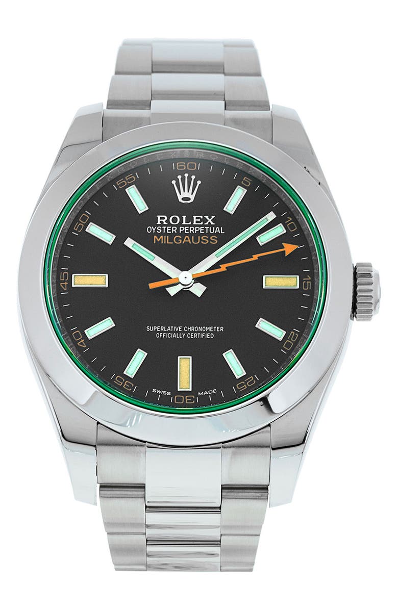 Watchfinder & Co. Rolex Preowned Milgauss Bracelet Watch, 40mm, Main, color, 
