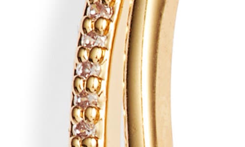 Nordstrom Cubic Zirconia Double Hoop Earrings In Clear- Gold
