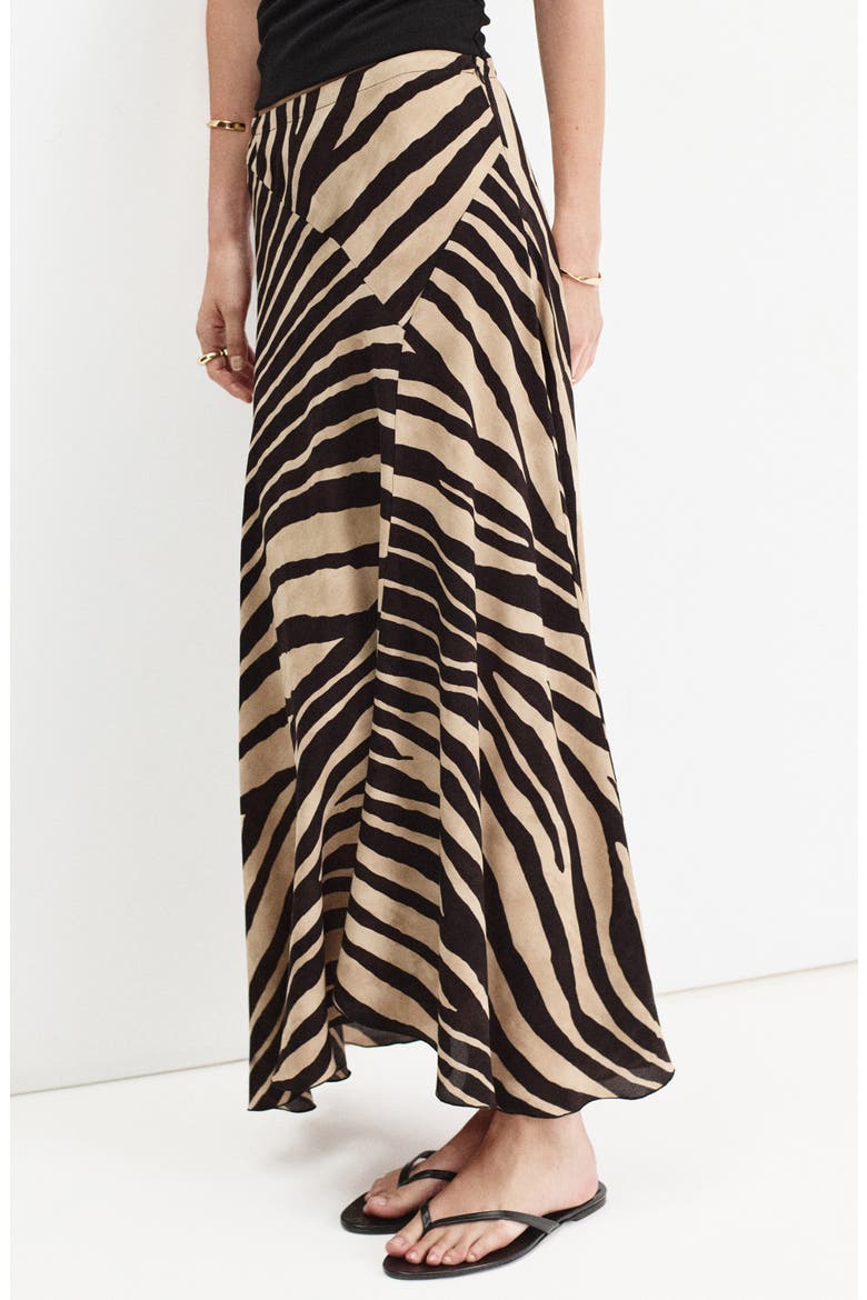 Asymmetric Midi Skirt, Alternate, color, BLACK