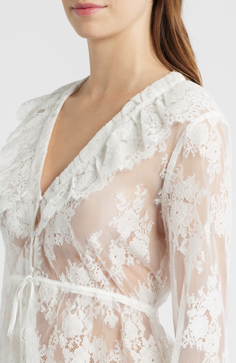 Hill House Home The Zoya Sheer Lace Top, Alternate, color, White