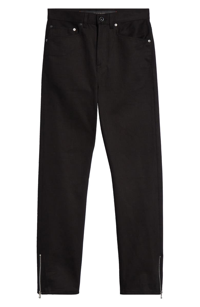 JKEEFER Zip Hem Slim Fit Jeans, Alternate, color, Black