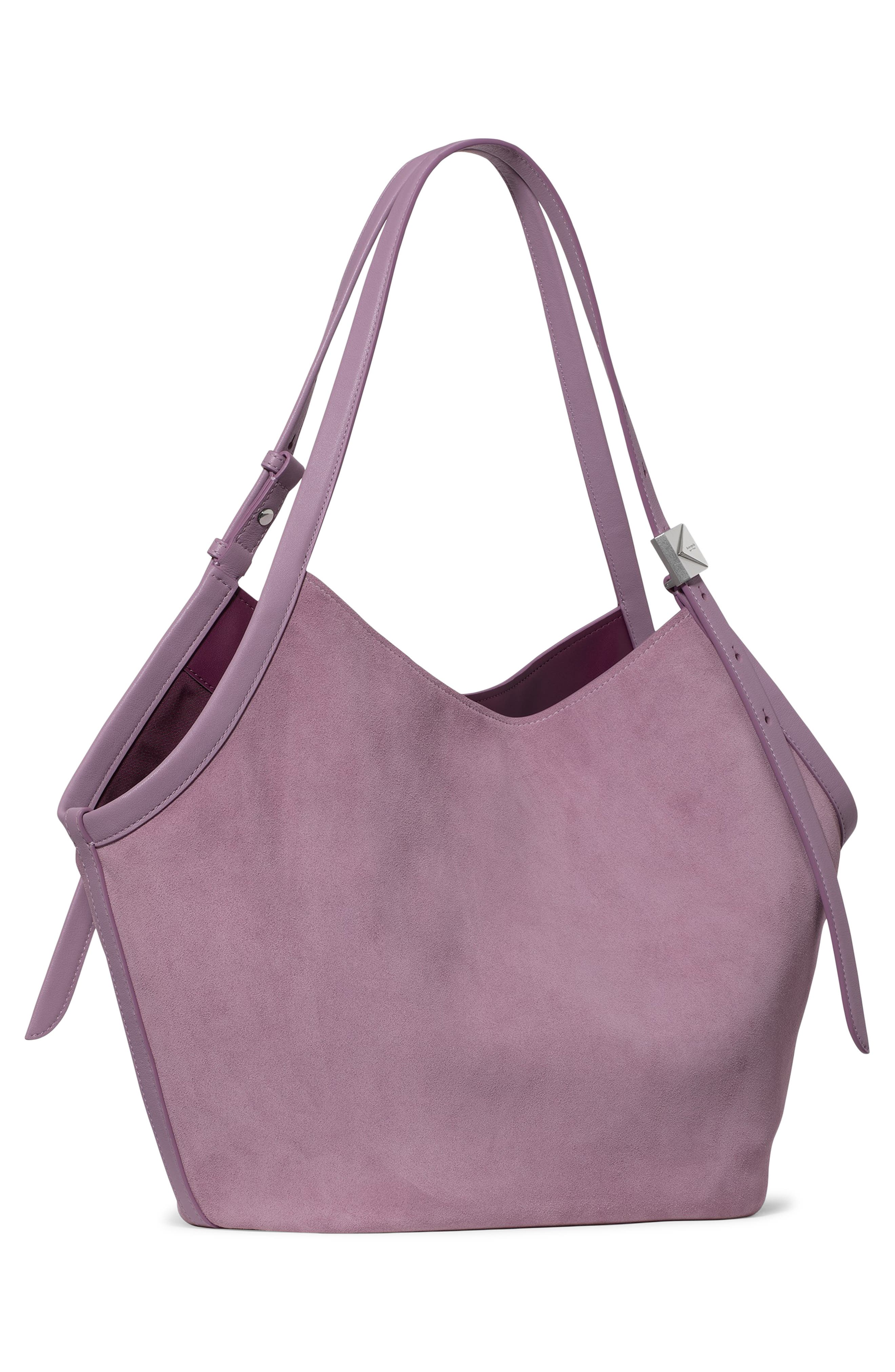 Kate Spade New York deco suede tulip tote, Alternate, color, Market Purple